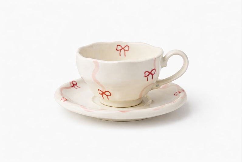 Xícara Elo com Pires| Pérola em Porcelana