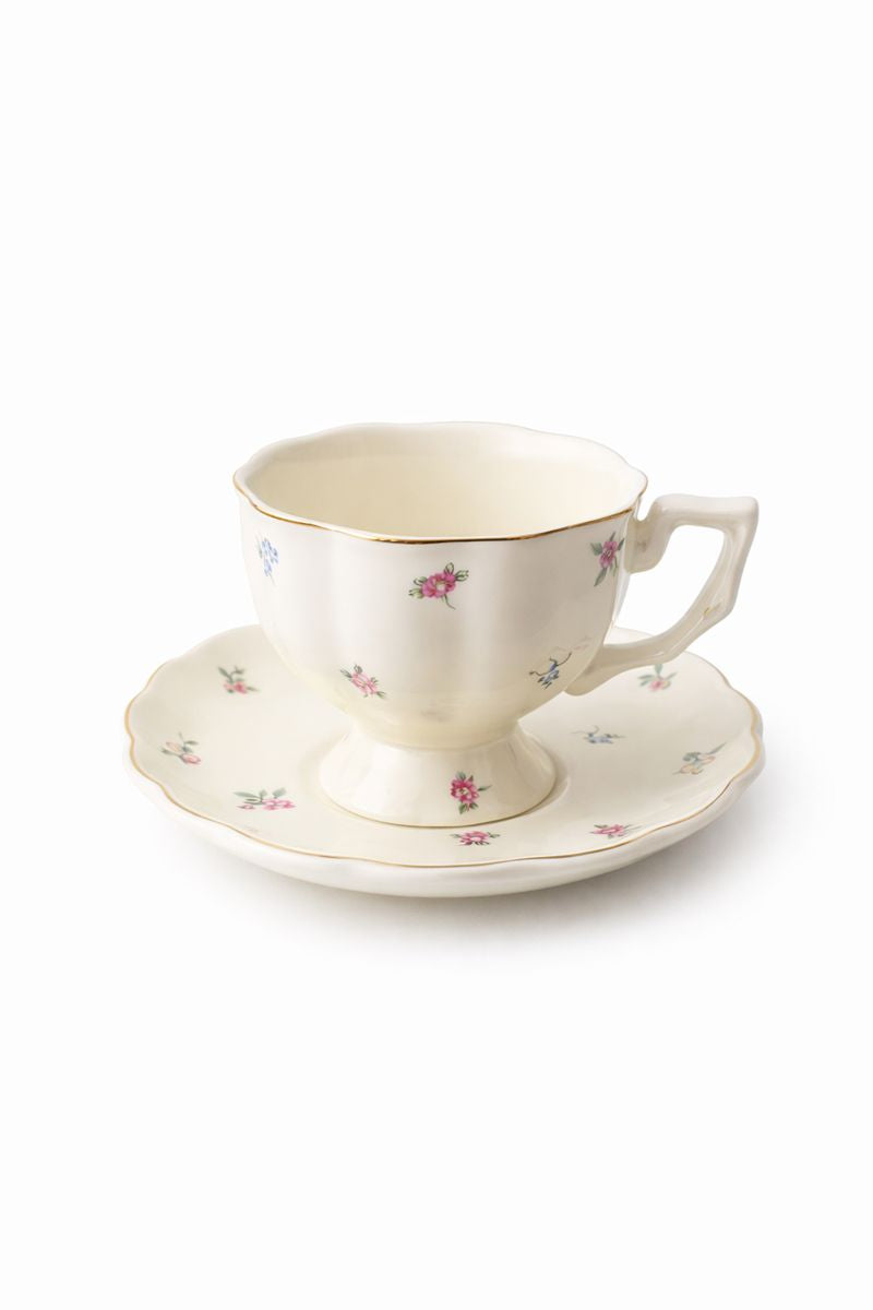 Xícara Ivory com Pires Clássico | Pérola em Porcelana