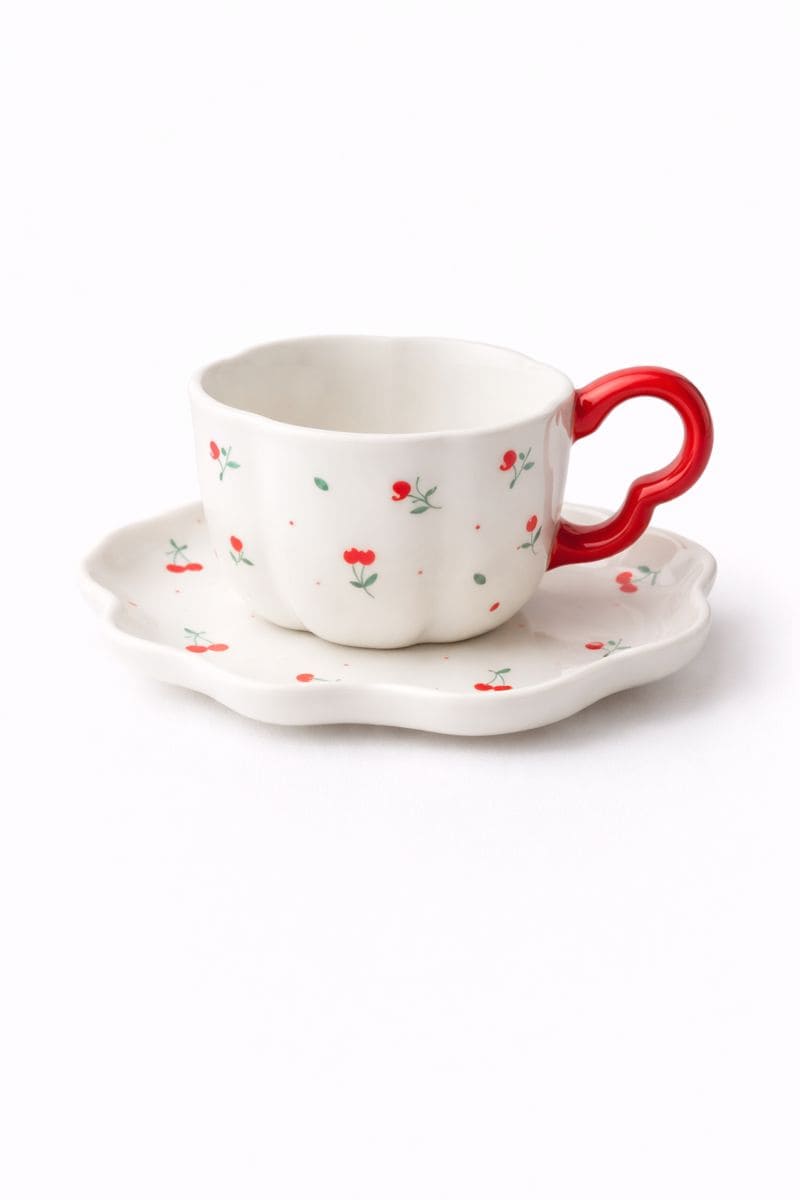 Xícara Rubi Cereja | Pérola em Porcelana