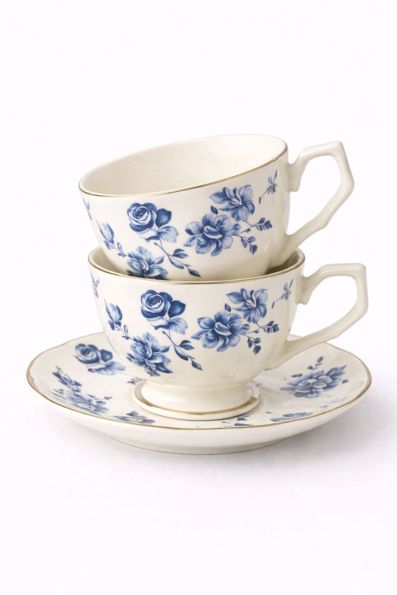 Coleção Rubi Azul – 12 peças | Pérola em Porcelana