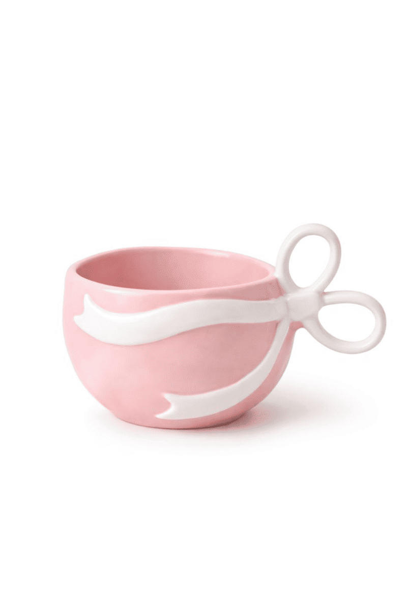 Xícara Laço Rosé | Pérola em Porcelana